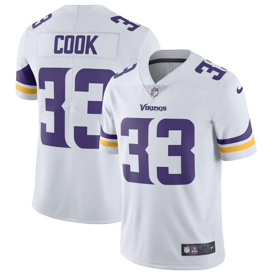 Men Minnesota Vikings #33 Dalvin Cook Nike White Vapor Untouchable Limited NFL Jersey